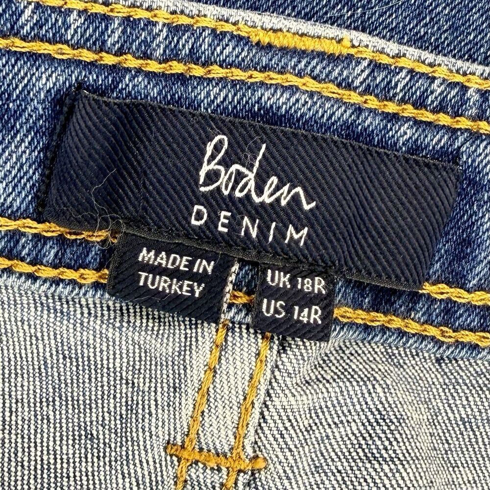 Boden Wide Leg Carpenter Pocket Jeans Medium Wash Sz 14R EUC!! - Picture 3 of 5